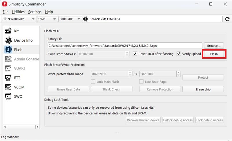 Select the Flash Option