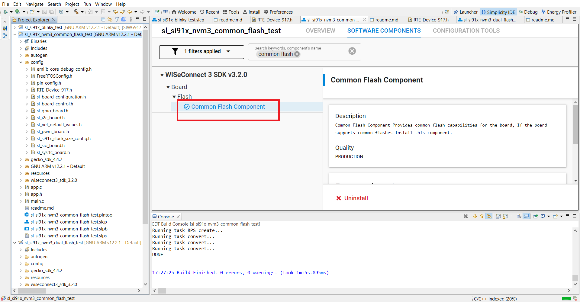 Common Flash component