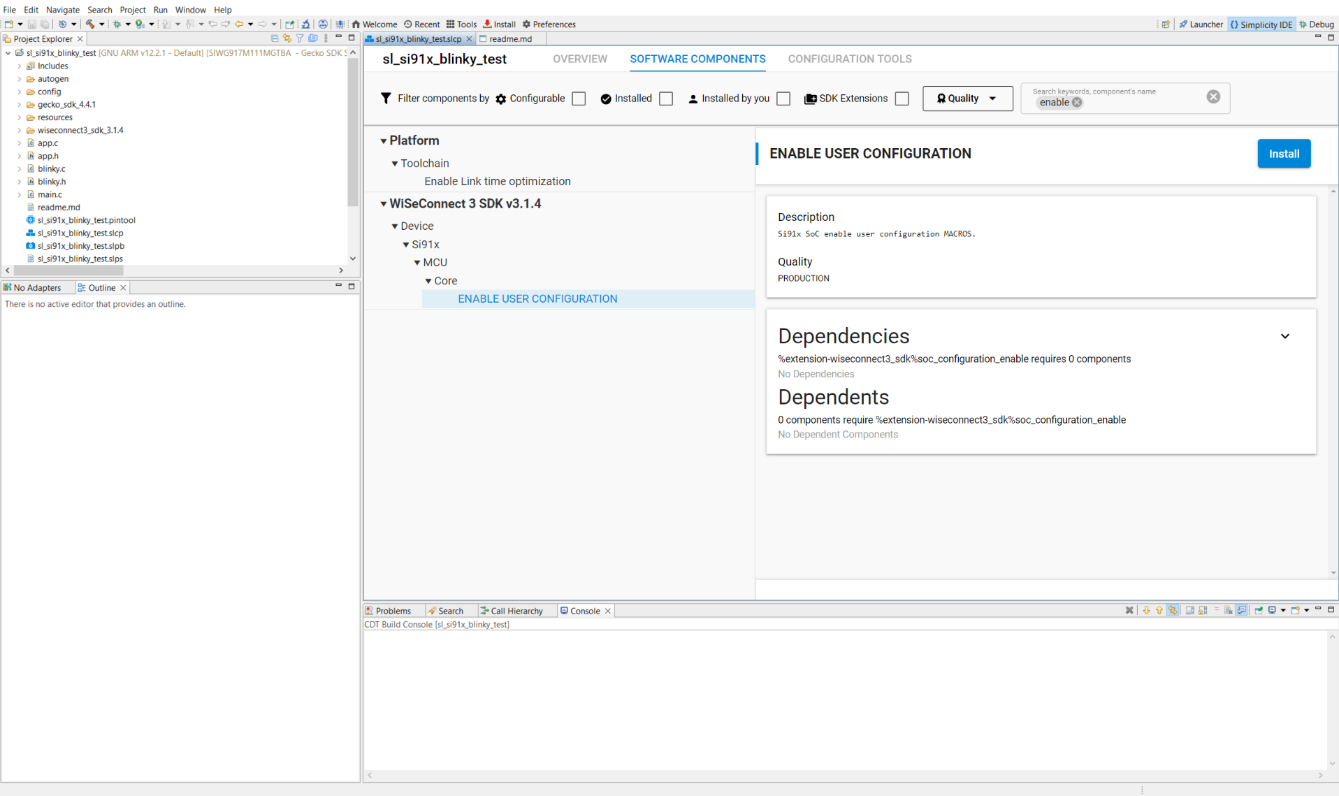 OPN Install "Enable USER CONFIGURATION" Macro