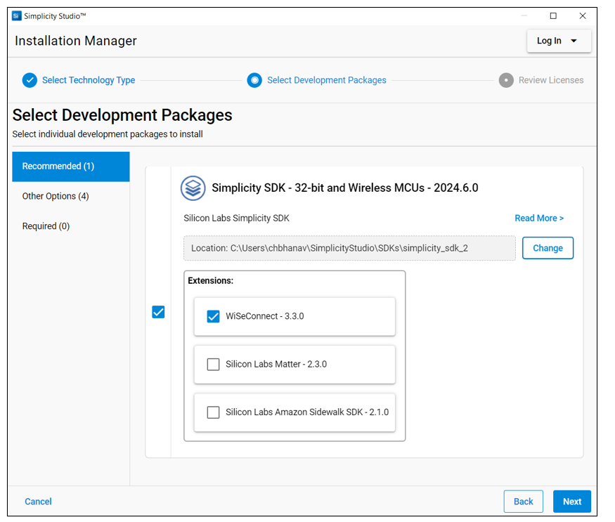 Select Development Packages