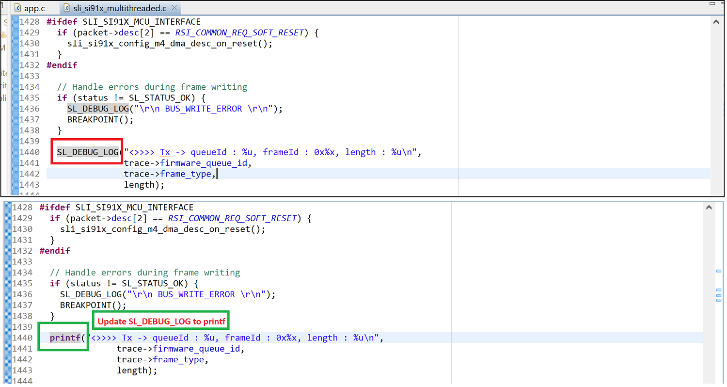 Enable inter-processor tx logs