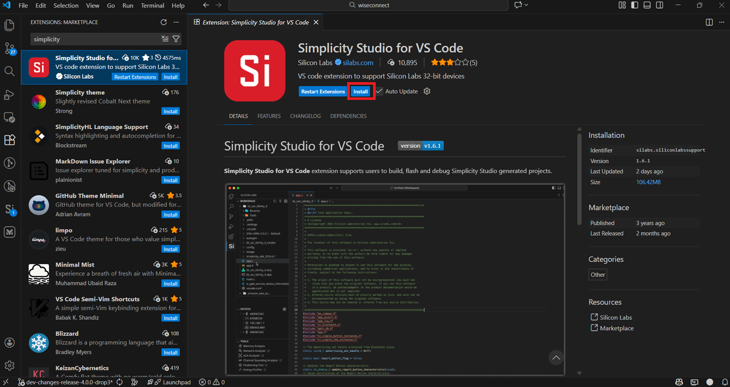 Install VS Code Extension