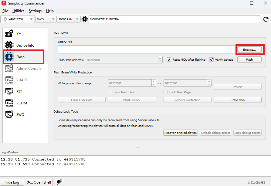Select the Flash Option