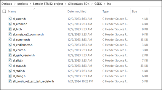 Add header files from GSDK