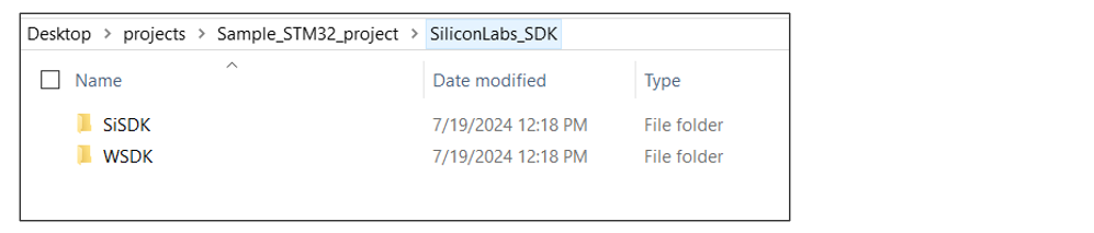 Create SDK folders