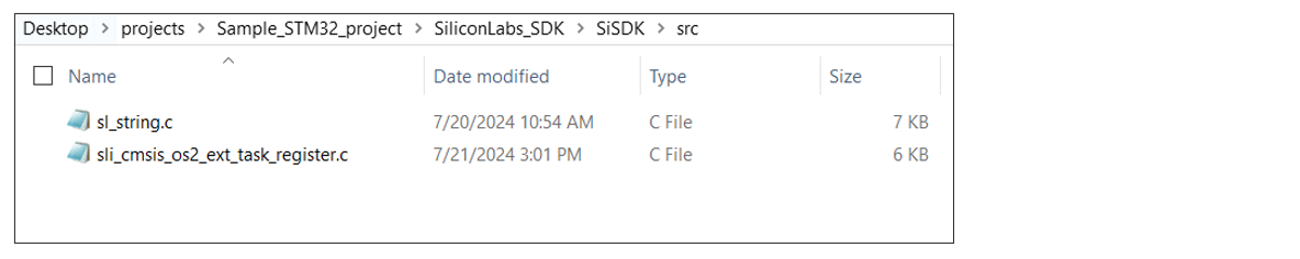 Add C source files from SiSDK (formerly GSDK)