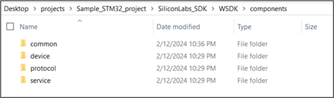Required files and folders from SDK