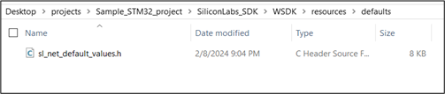 Required files and folders from SDK