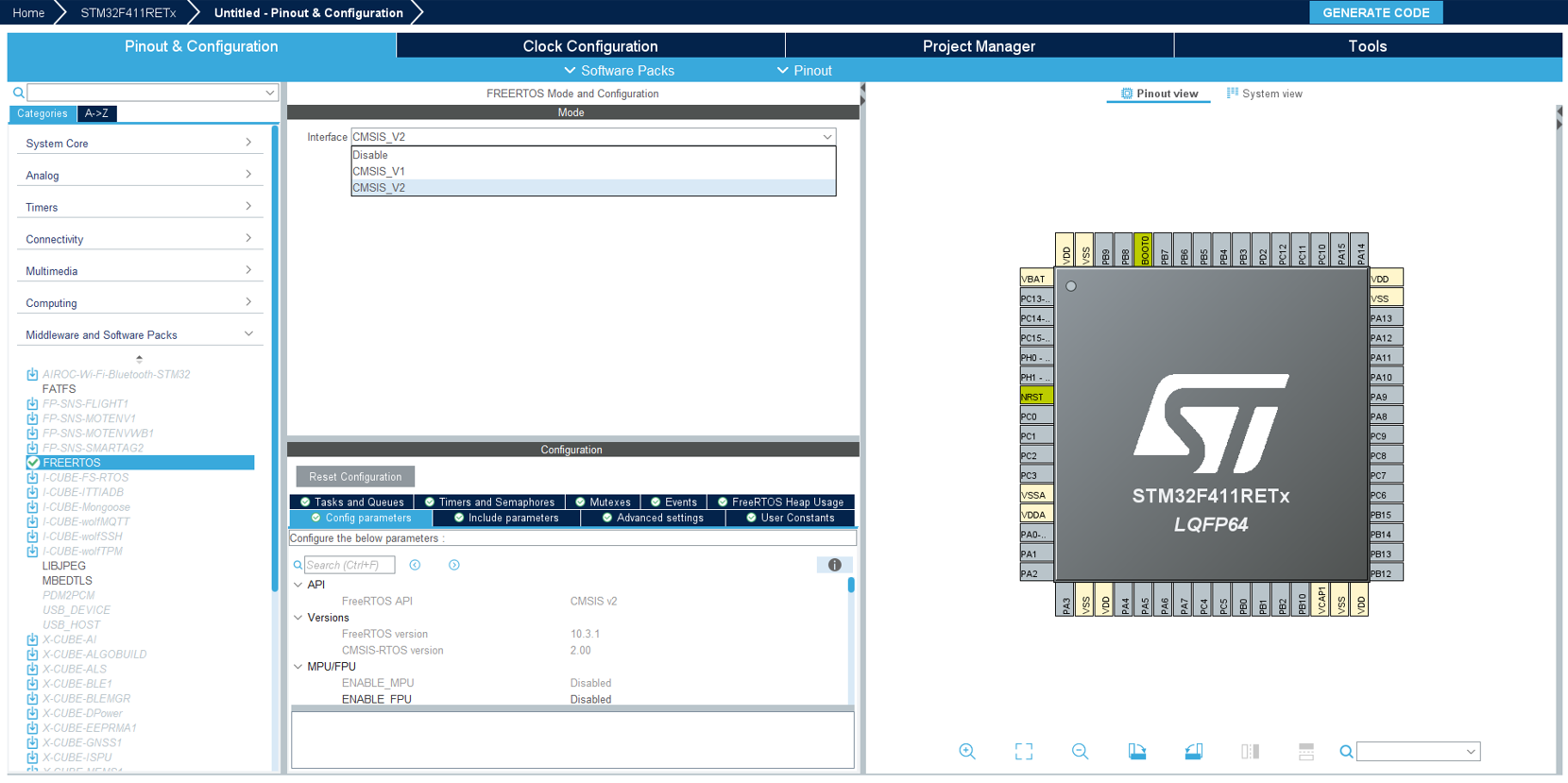 STM32 CubeMX package