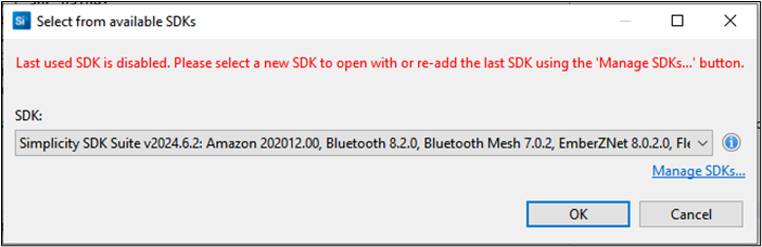 select the latest SDK