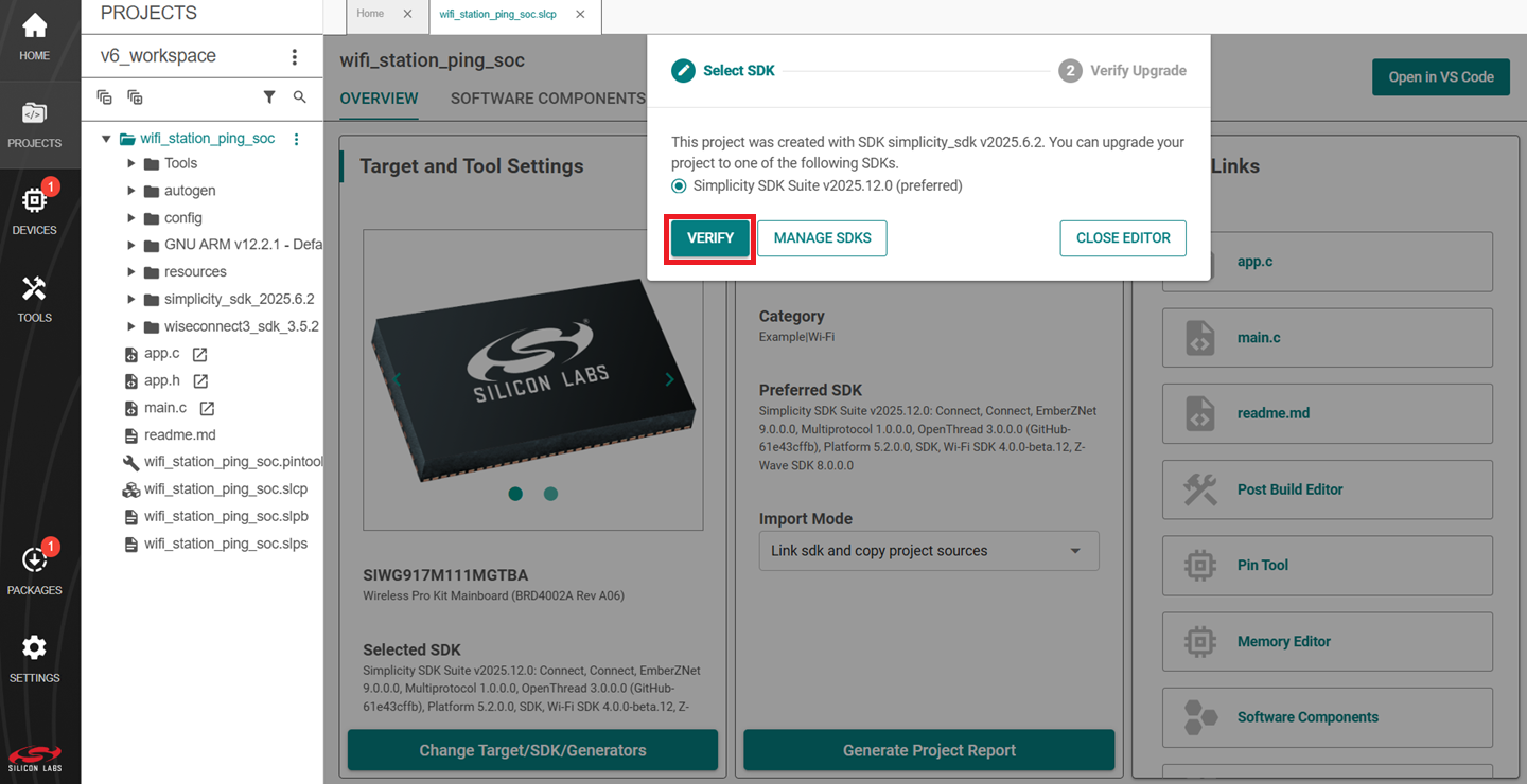 select the latest SDK