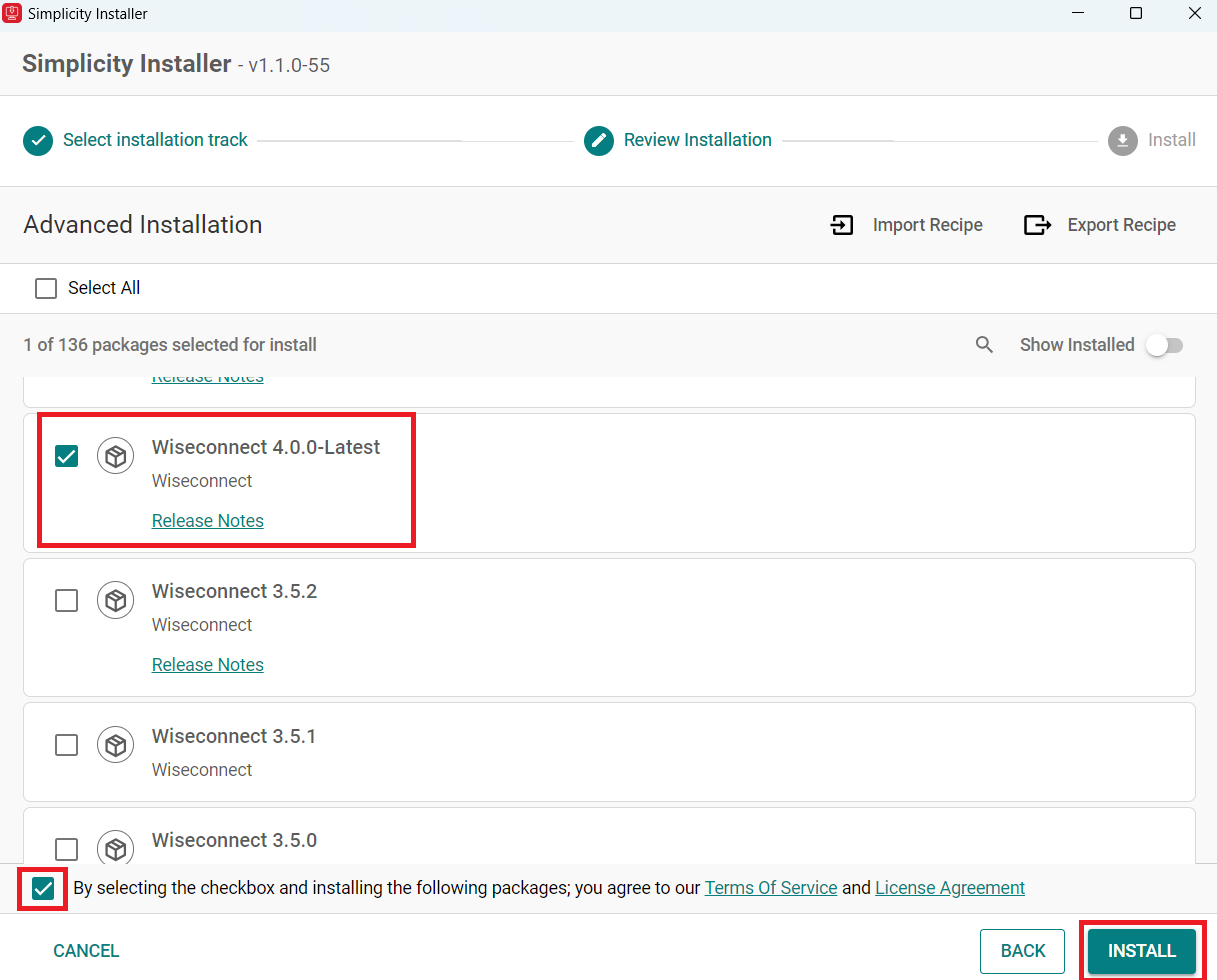 select the latest version