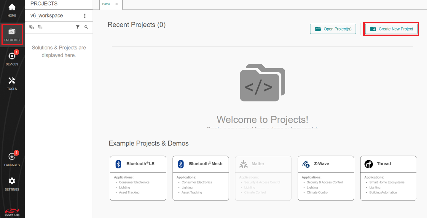 create new project