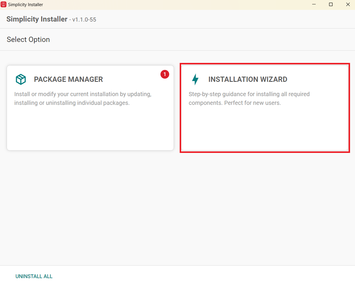 launch installer