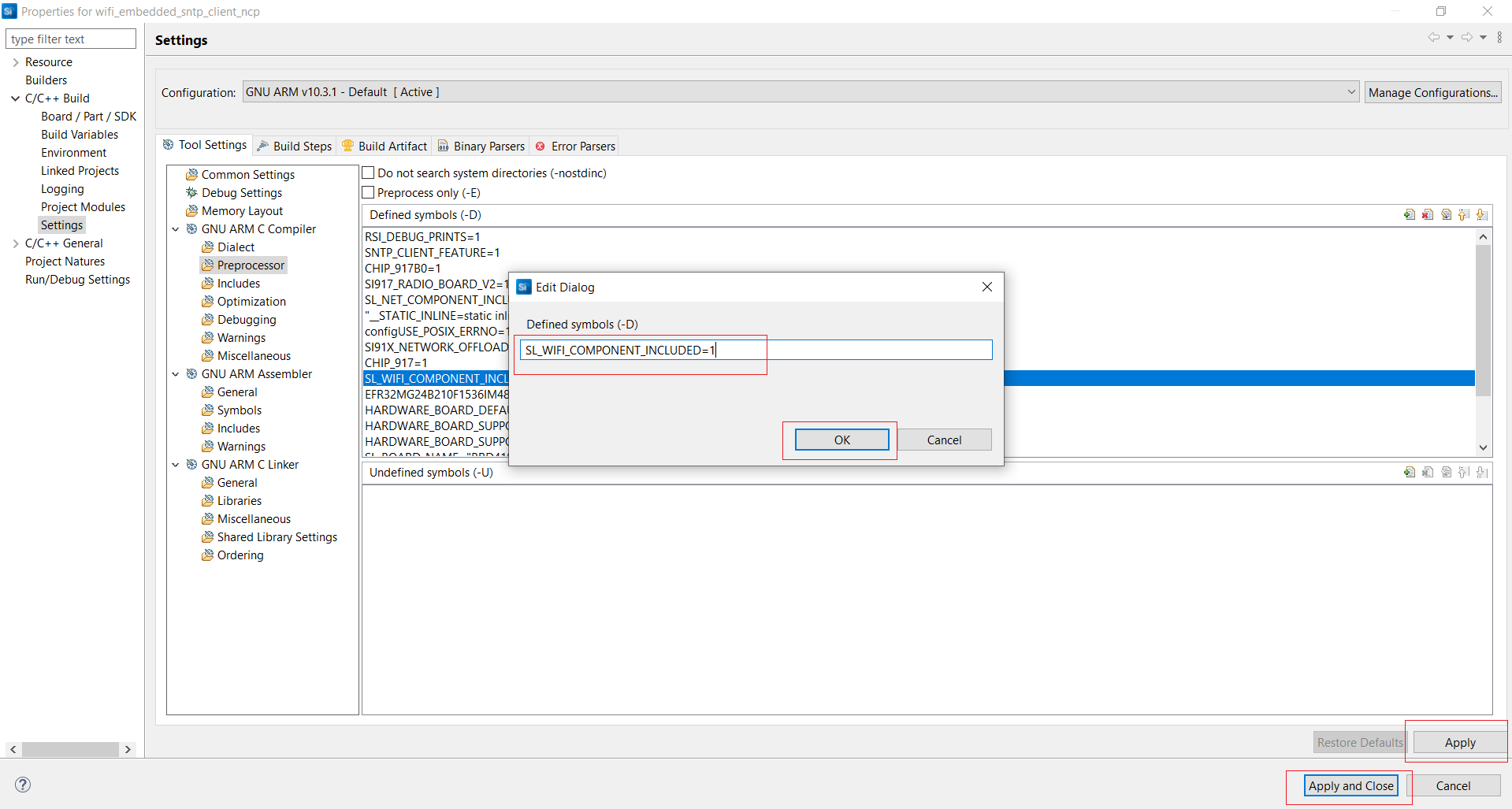 Preprocessor Build Settings - Edit Macro Value