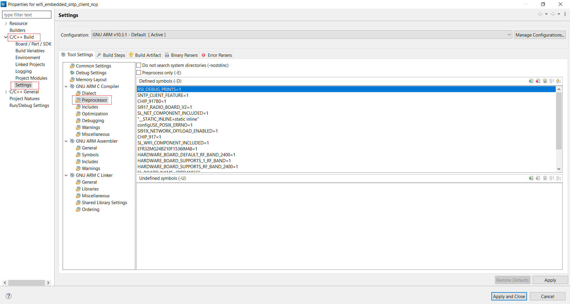 Preprocessor Build Settings - List of Macros