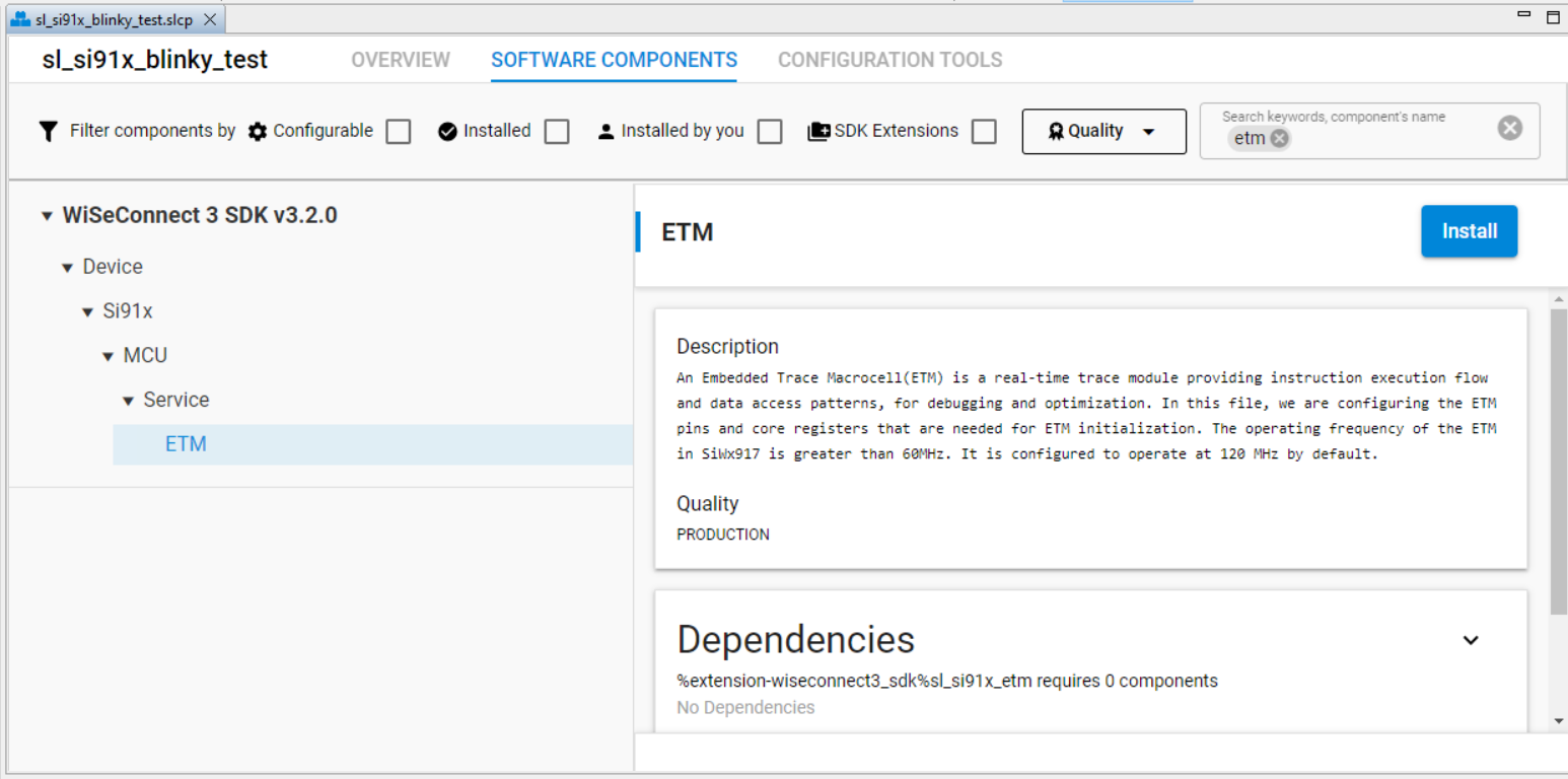 Configuration and Execution of the Application
