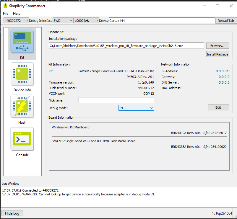 Configuration and Execution of the Application