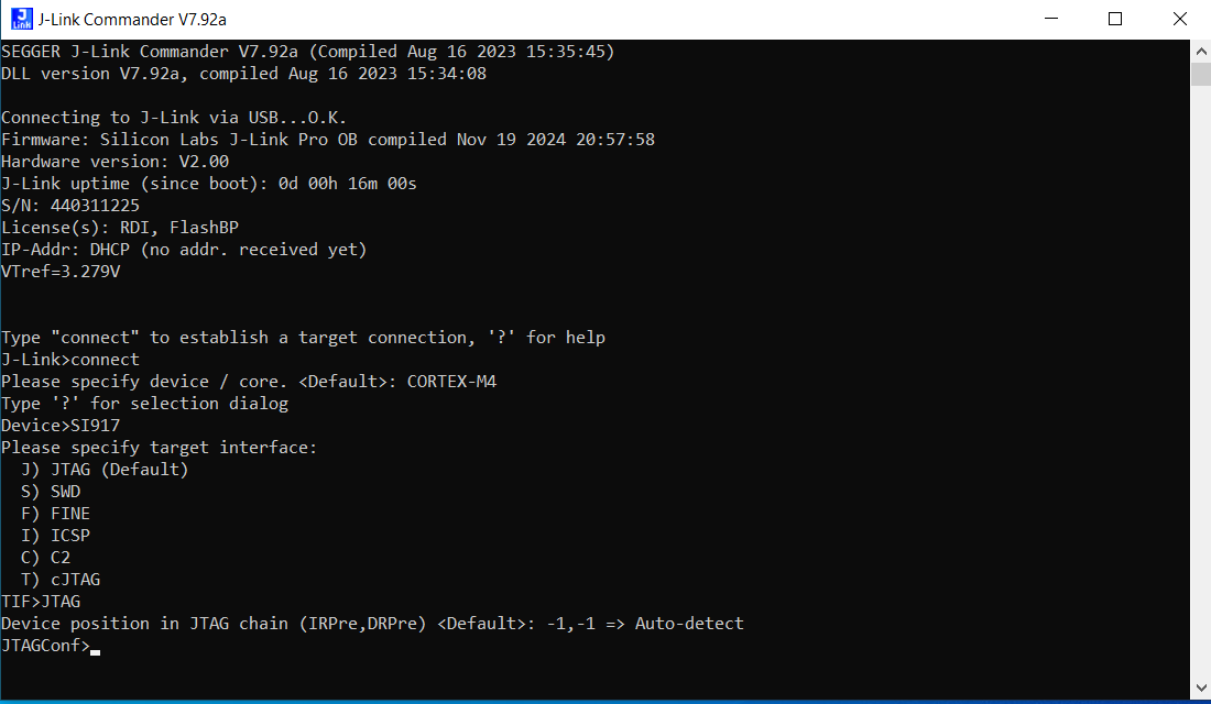Connect to the Target Device