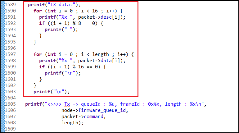 Monitor Command payload descriptor and payload