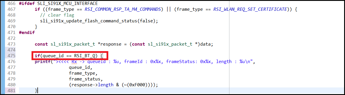 Filter specific Rx commands by queue id