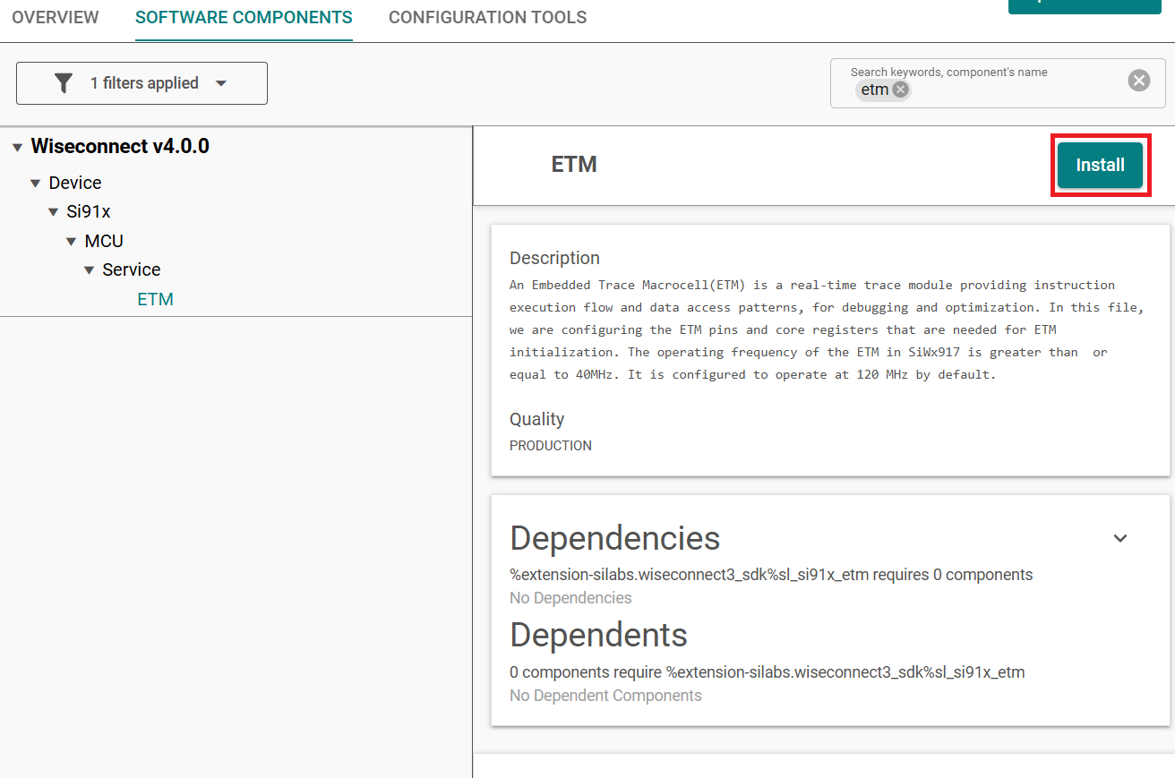 Configuration and Execution of the Application