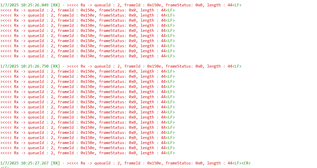 Monitor specific Tx and Rx commands output
