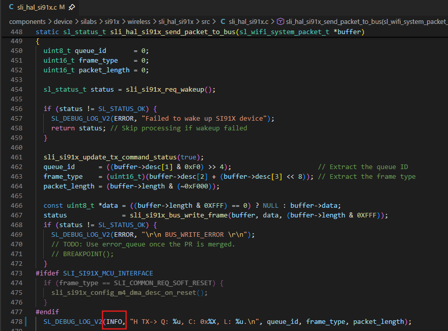 Change H TX log level from DEBUG to INFO