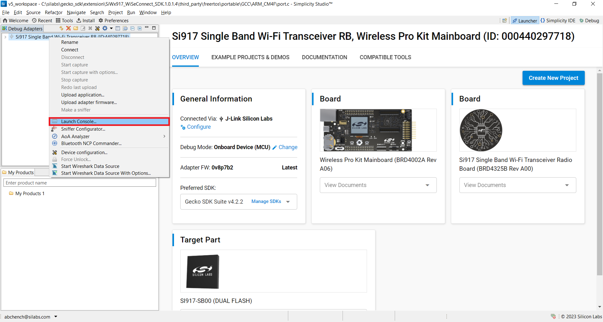 Getting Started - v3.0.9 - WiSeConnect 3 Silicon Labs