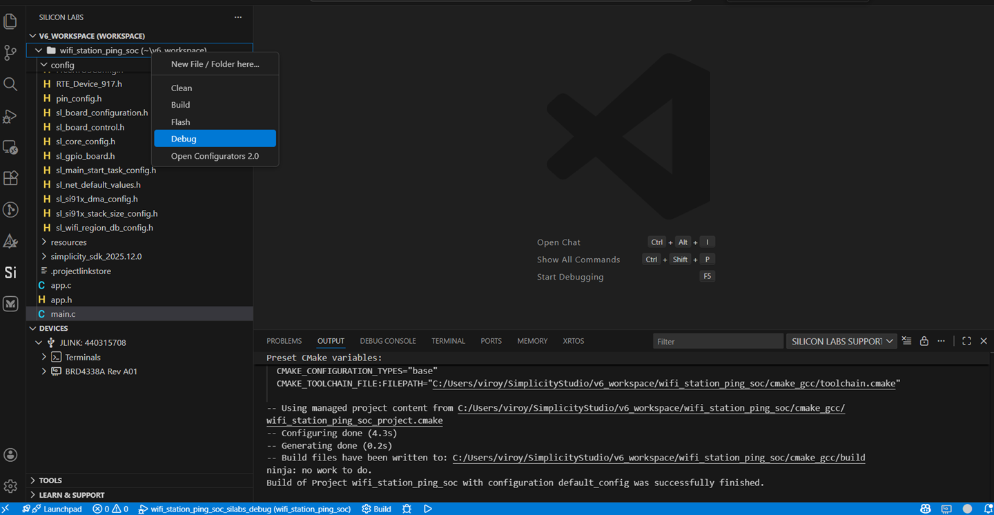 Simplicity Studio Debug as