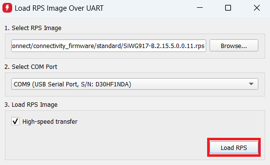 Click Load RPS