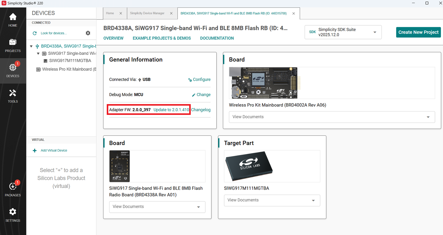 Upgrade WPK Firmware