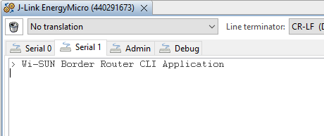 border router console