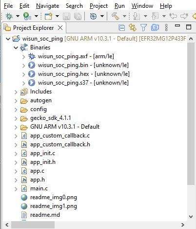 Project explorer view