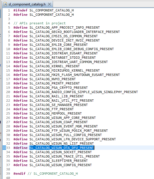 component catalog