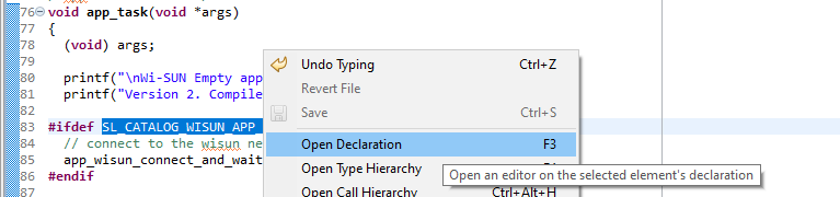 open declaration