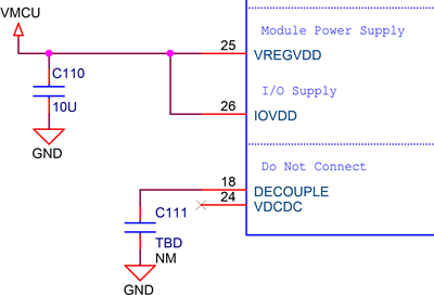Recommended External Supply Decoupling for the ZGM230S