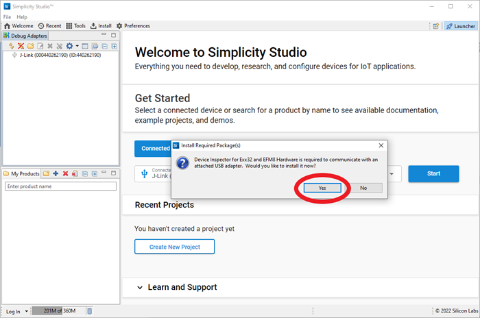 Installing Additional Packages in Simplicity Studio