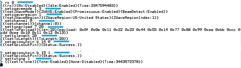 Example of Setting up a CW for the US Channel 0 and with U-SAW Filter Selected