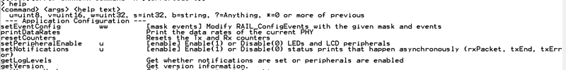 RAILtest Help Menu