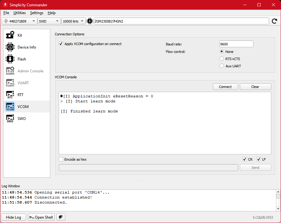 Debug Using Serial Connection