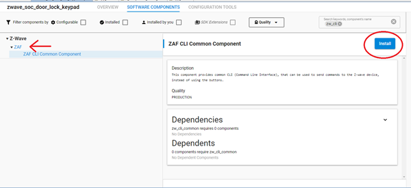 Figure 33: Installing ZAF CLI Common Component