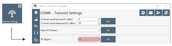 Setting the RF Region