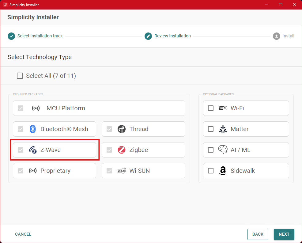 Select Technology Type