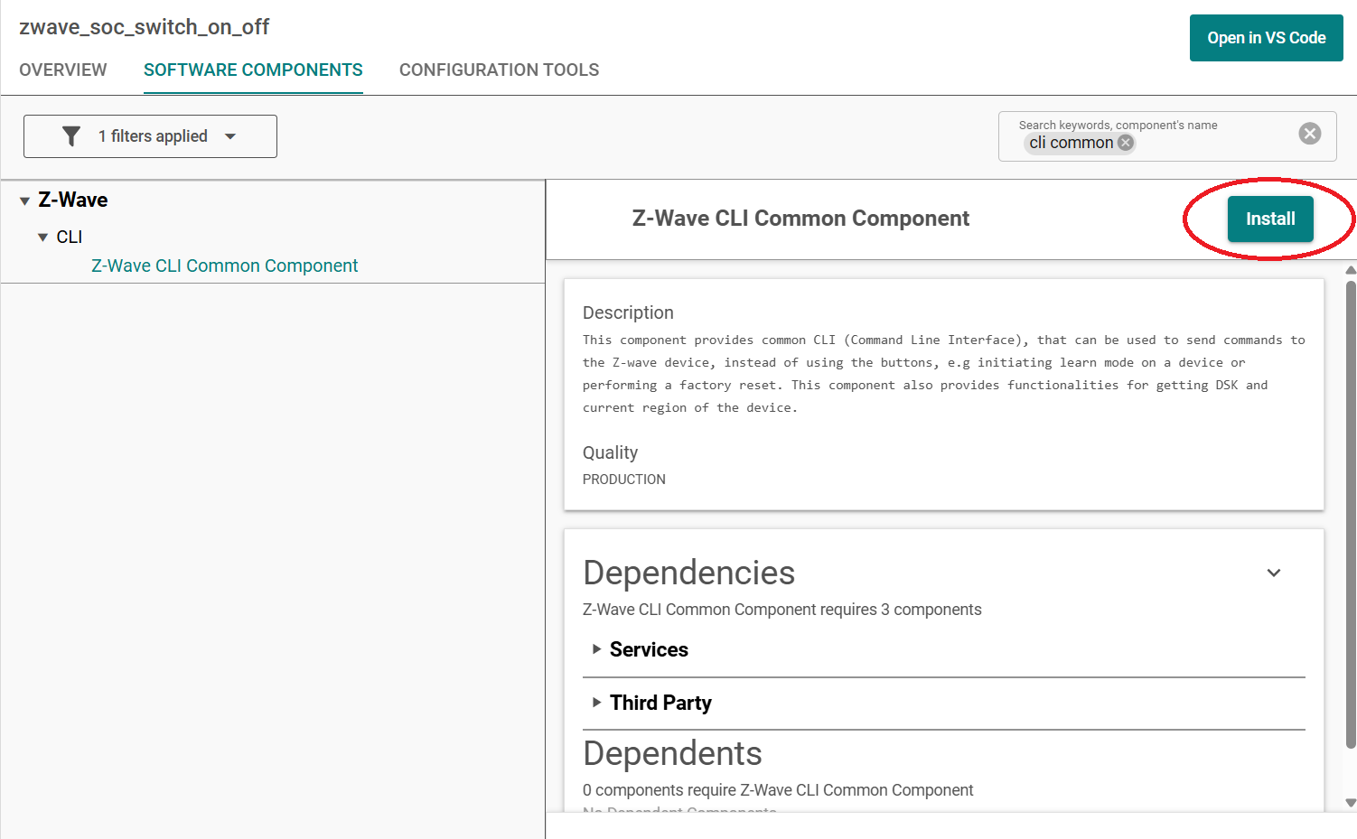 Figure 33: Installing ZAF CLI Common Component