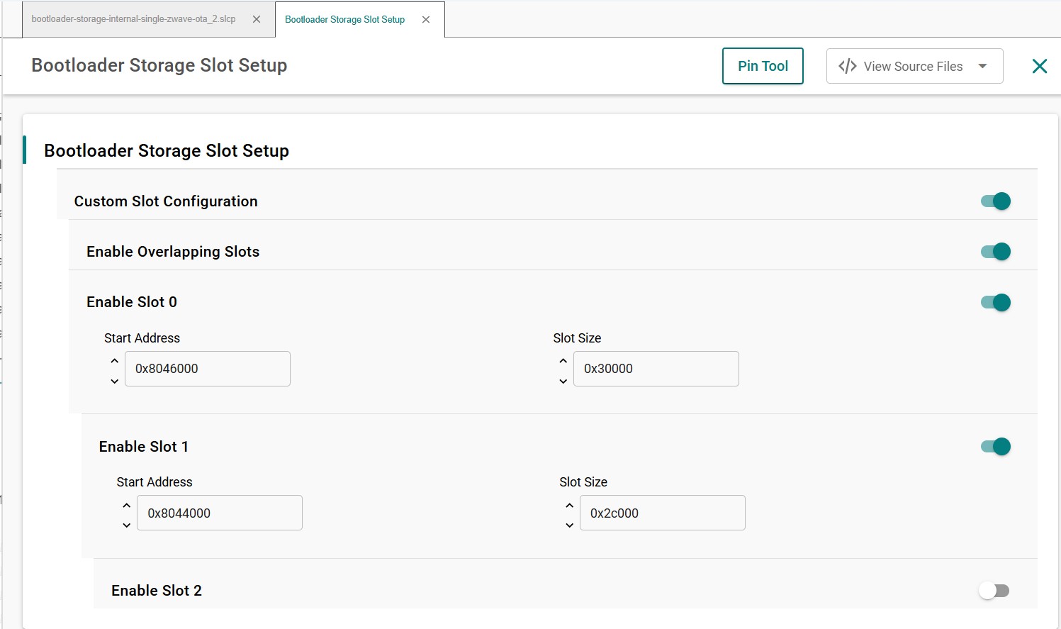 Z-Wave OTA image storage information