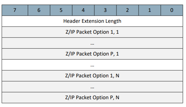 Z/IP Header Extension