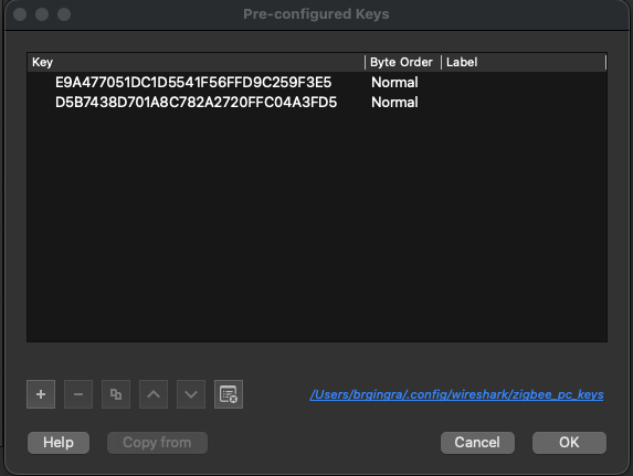 Keys List