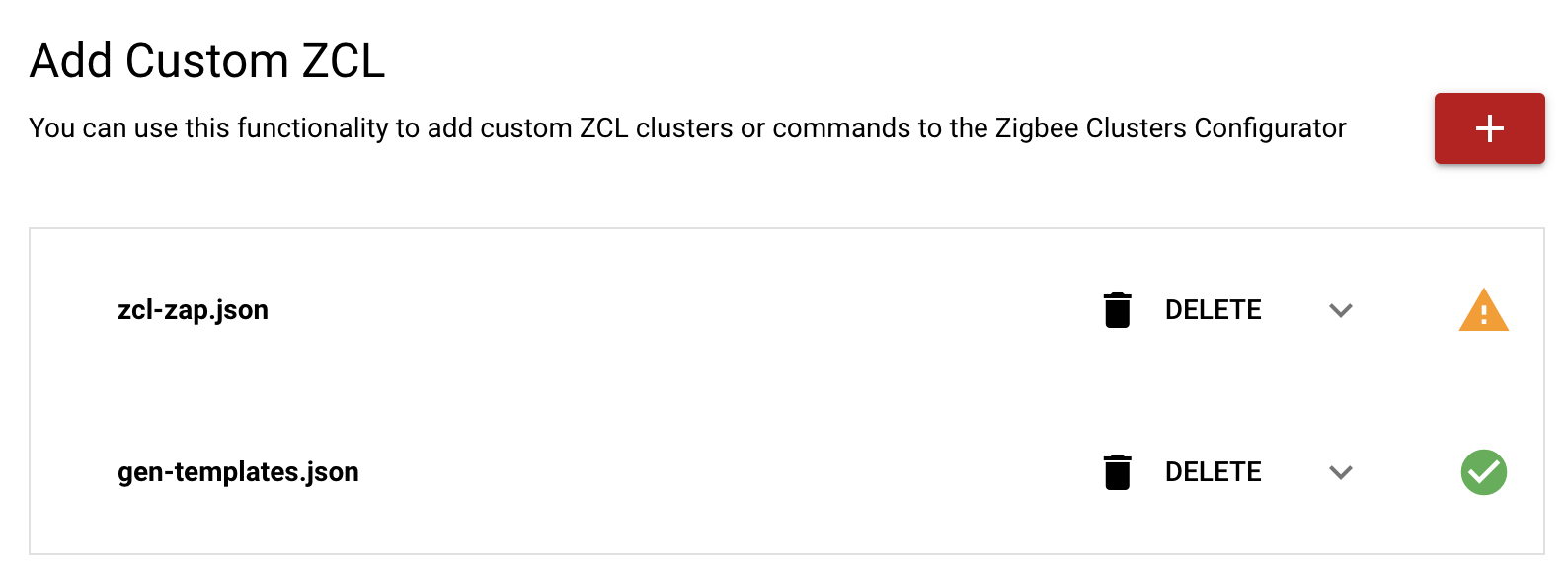 Custom ZCL page