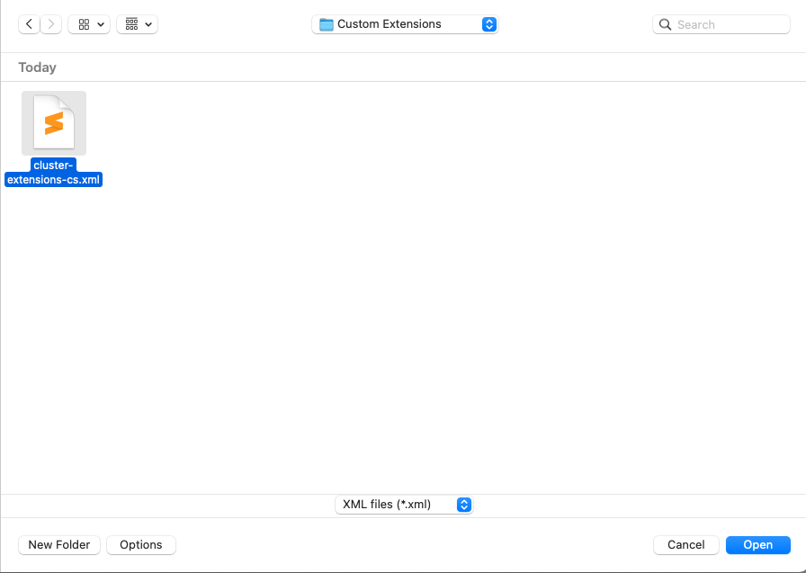 Add custom ZCL XML